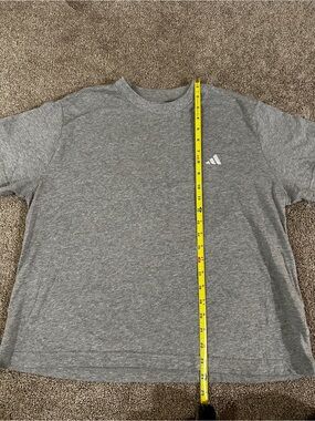 Adidas Heather Gray Short Sleeve Logo Tee